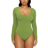 Long Sleeve Sollid Color Bodysuit GZJF-12006
