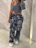 Camouflage Print Casual Pants WUM-23318