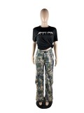 Camouflage Print Casual Pants WUM-23318