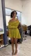 One Shoulder Lapel Neck Mini Dress QOUY-6054