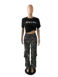 Camouflage Print Casual Pants WUM-23318