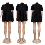 Plus Size Casual Solid Color Loose Dress GTYZ-7274