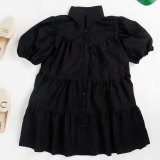 Plus Size Casual Solid Color Loose Dress GTYZ-7274