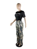 Camouflage Print Casual Pants WUM-23318