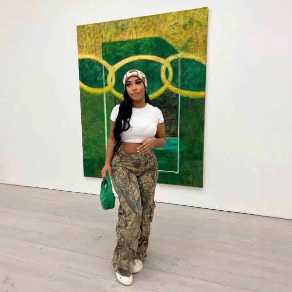 Camouflage Print Casual Pants WUM-23318