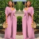 Solid Color Tie Up Wide Leg Pants Two Piece Set GTYZ-7003