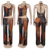Sexy Backless Print Mesh Jumpsuit GTYZ-7447