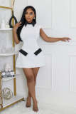 Solid Color Short Sleeve Mini Dress GTYZ-7419