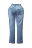 High-waisted Vintage Tassel Jeans WXHY-XHY446