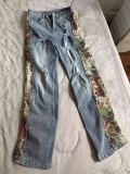 Vintage Lace Patchwork Denim  2-Piece Pants Set WXHY-XHY410