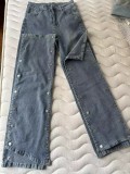 Removable Button High Waist Straight Jeans WXHY-XHY4003
