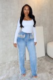 High-waisted Vintage Tassel Jeans WXHY-XHY446