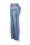 High-waisted Vintage Tassel Jeans WXHY-XHY446