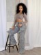 Removable Button High Waist Straight Jeans WXHY-XHY4003