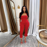 Sexy Halterneck Backless Two Piece Pants Set DDF-88237