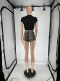 Leopard Print Sexy Mini Skirt QXLB-10111