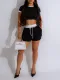 Sport Knits Short Sleeve Two Piece Shorts Set AIL-308