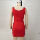 Sleeveless Solid Color Mini Dress GPBY-17172