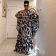 Plus Size Print Tie Up Big Swing Maxi Dress NY-10980