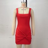 Sleeveless Solid Color Mini Dress GPBY-17172
