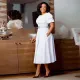 Plus Size Bubble Sleeve Midi Dress GMLF-3320