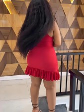 Sleeveless Ruffles Mini Dress GCNF-0227