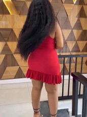 Sleeveless Ruffles Mini Dress GCNF-0227