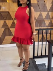 Sleeveless Ruffles Mini Dress GCNF-0227