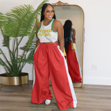 Contrast Color Patchwork Loose Pants IV-8511