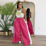 Contrast Color Patchwork Loose Pants IV-8511