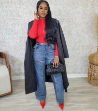 Fashion High Waist Straight Jeans GQLF-30689