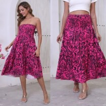 Print Big Swing Half Body Skirt XCFF-910