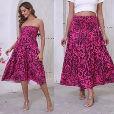 Print Big Swing Half Body Skirt XCFF-910