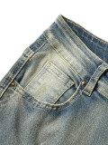 Men's Tassel Holes Micro Flare Jeans XCFF-8938
