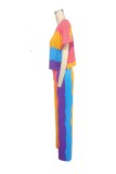 Colorful Print Loose Two Piece Pants Set XHXF-8716