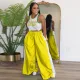 Contrast Color Patchwork Loose Pants IV-8511