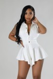 Solid Color Sleeveless Romper XHXF-972
