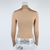 Half High Neck Long Sleeve Bottom Top GZJF-2591