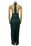 Rhinestone Sleeveless Slim Evening Dress GADE-8593