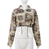 Fashion Print Long Sleeve Jacket GFRT-41466THG