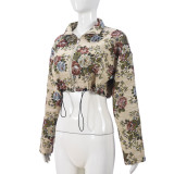 Fashion Print Long Sleeve Jacket GFRT-41466THG