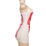 Tight Print Sleeveless Tops GHEM-K24L57411