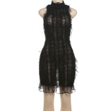 Hollow Out Sleeveless Mini Dress GZJQ-K24D46949