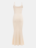 Solid Color Slim Sling Fishtail Dress GYGE-24001