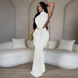 Solid Color Sleeveless Split Maxi Dress YF-10772