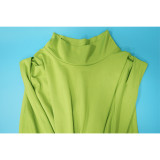 Solid Color Sleeveless Split Maxi Dress YF-10772