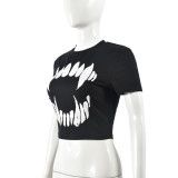 Short Sleeve Print T Shirt GFRT-11066THR