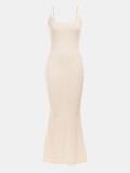 Solid Color Slim Sling Fishtail Dress GYGE-24001