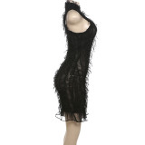 Hollow Out Sleeveless Mini Dress GZJQ-K24D46949