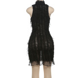 Hollow Out Sleeveless Mini Dress GZJQ-K24D46949
